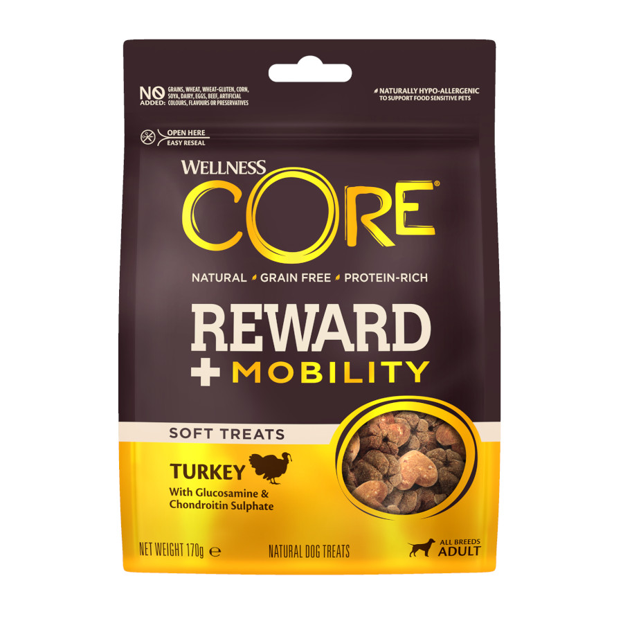 Petiscos Wellness Core Reward + Mobility de Peru para Cães Adultos, 170g