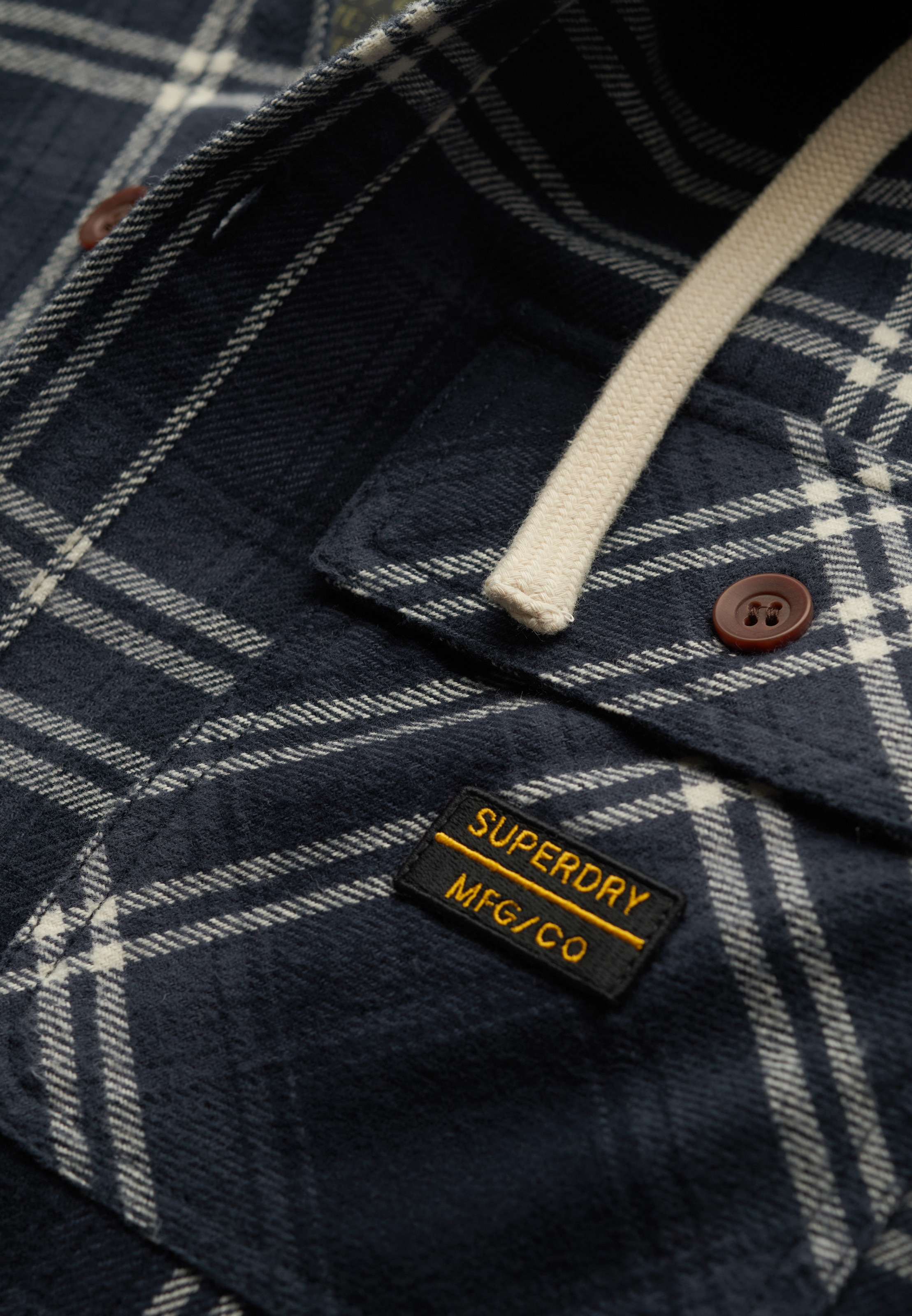 Superdry Langarmhemd »SURPLUS HOODED CHECK SHIRT«
