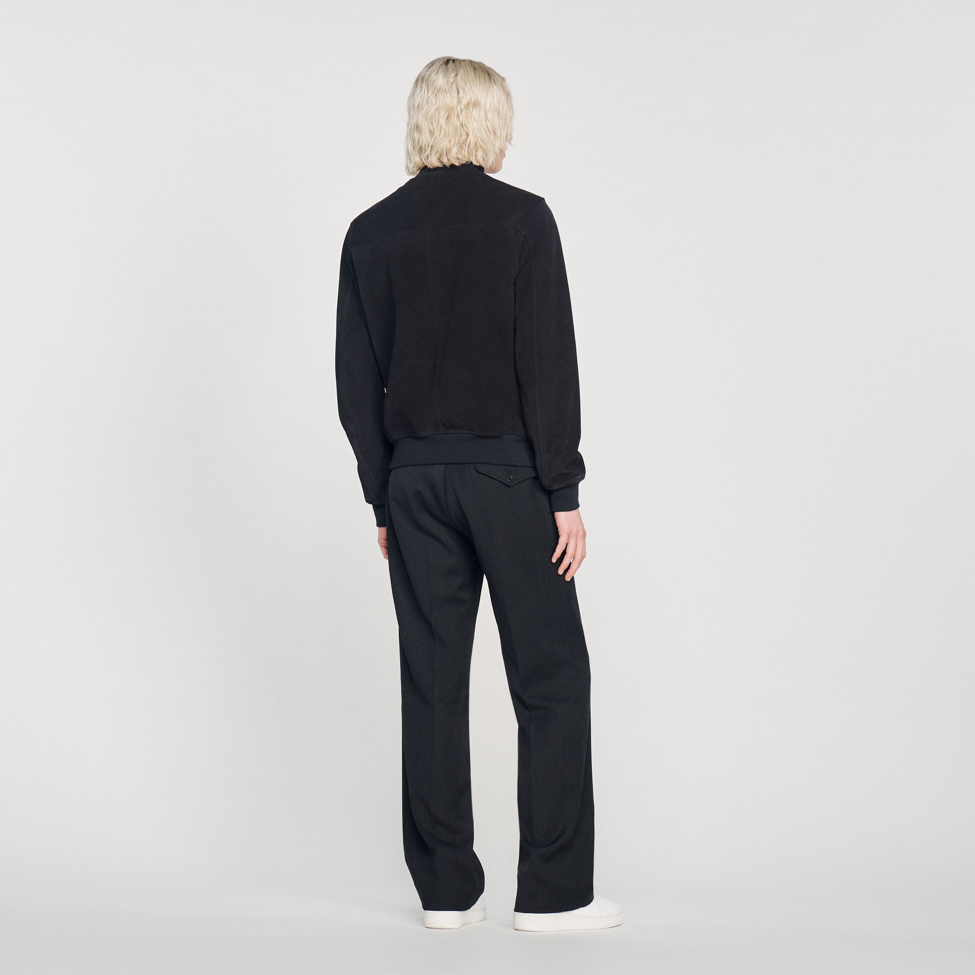 Blouson en cuir suede