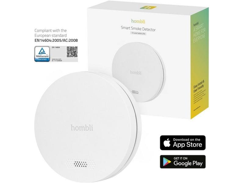 hombli Rauchmelder Smart Smoke Detector, 85 dB, Weiss Rauchmelder