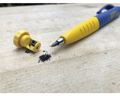 Mechanisch potlood & marker voor diepe gaten 2 in 1, stiftpunt incl. 6 universele grafietstiften, 2 stuks, Ø 8 mm