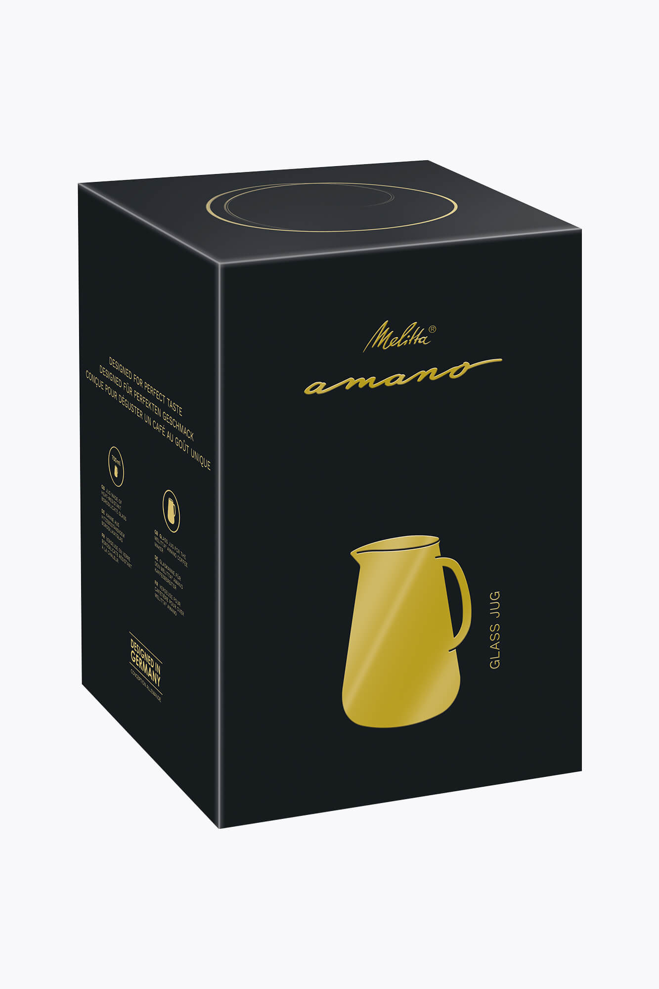 Melitta® Amano Kaffeebereiter Schwarz-Gold