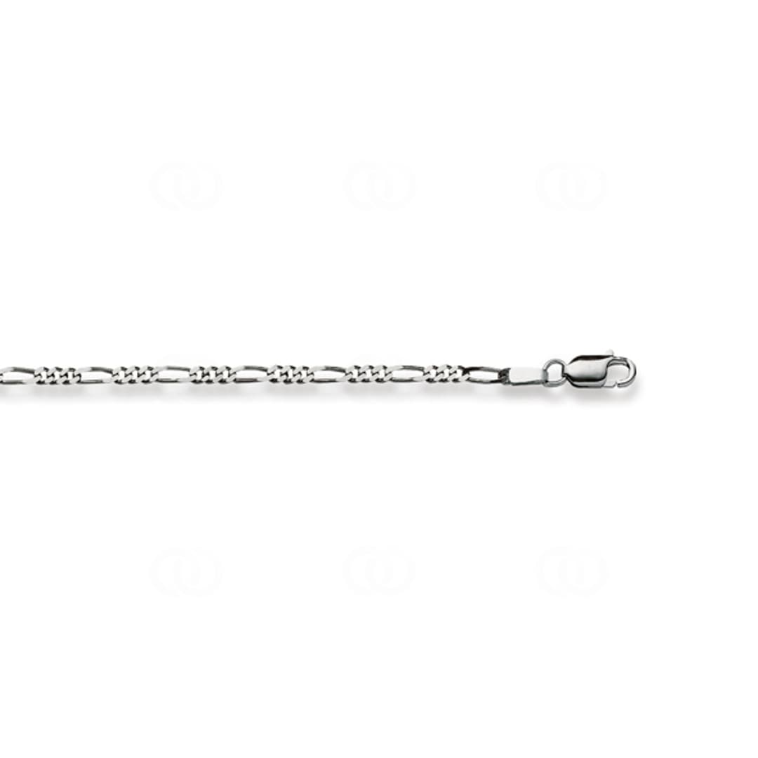 Figarokette 750/18 K Weissgold 2.3mm