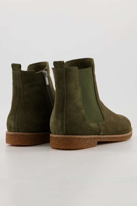 Chelsea-Boots, Veloursleder, Elastikeinsatz, Weite H