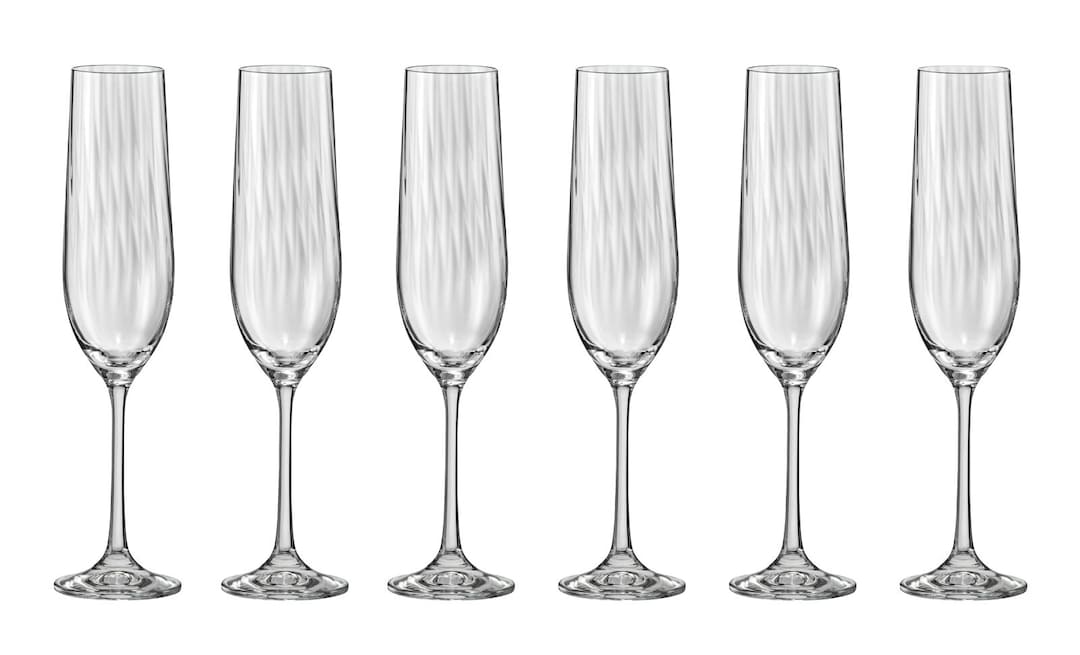 BOHEMIA SELECTION Sektglas WATERFALL 6er Set