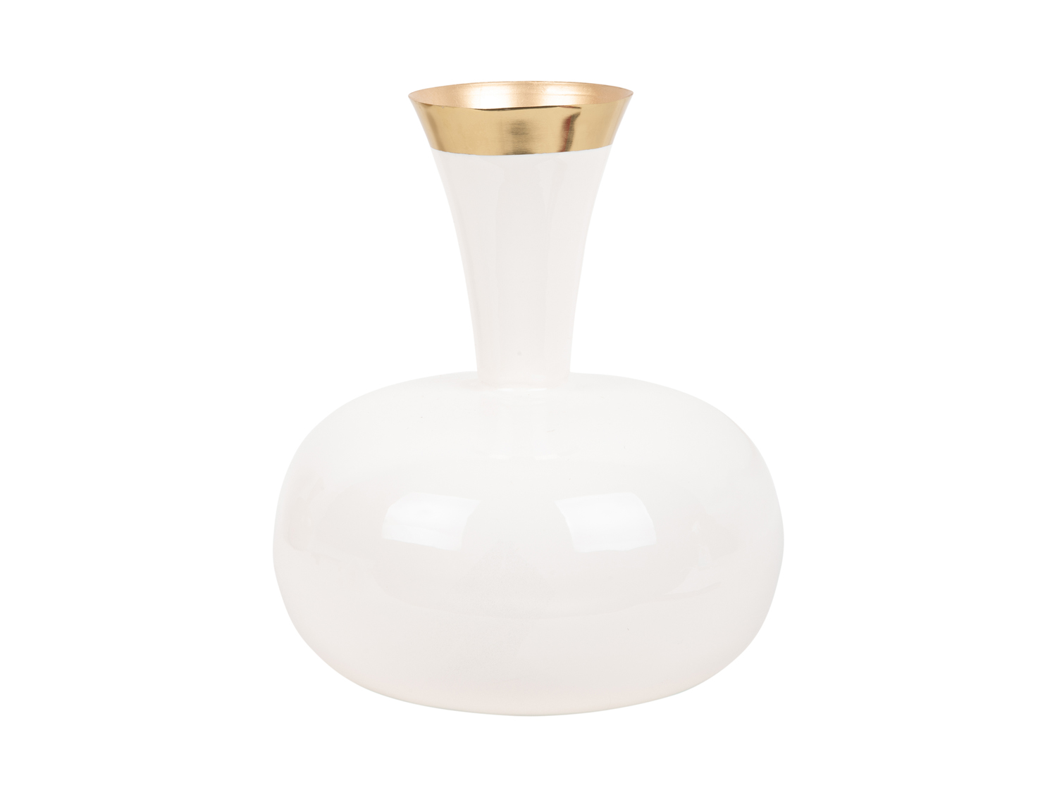 Vase Yara large enamel white