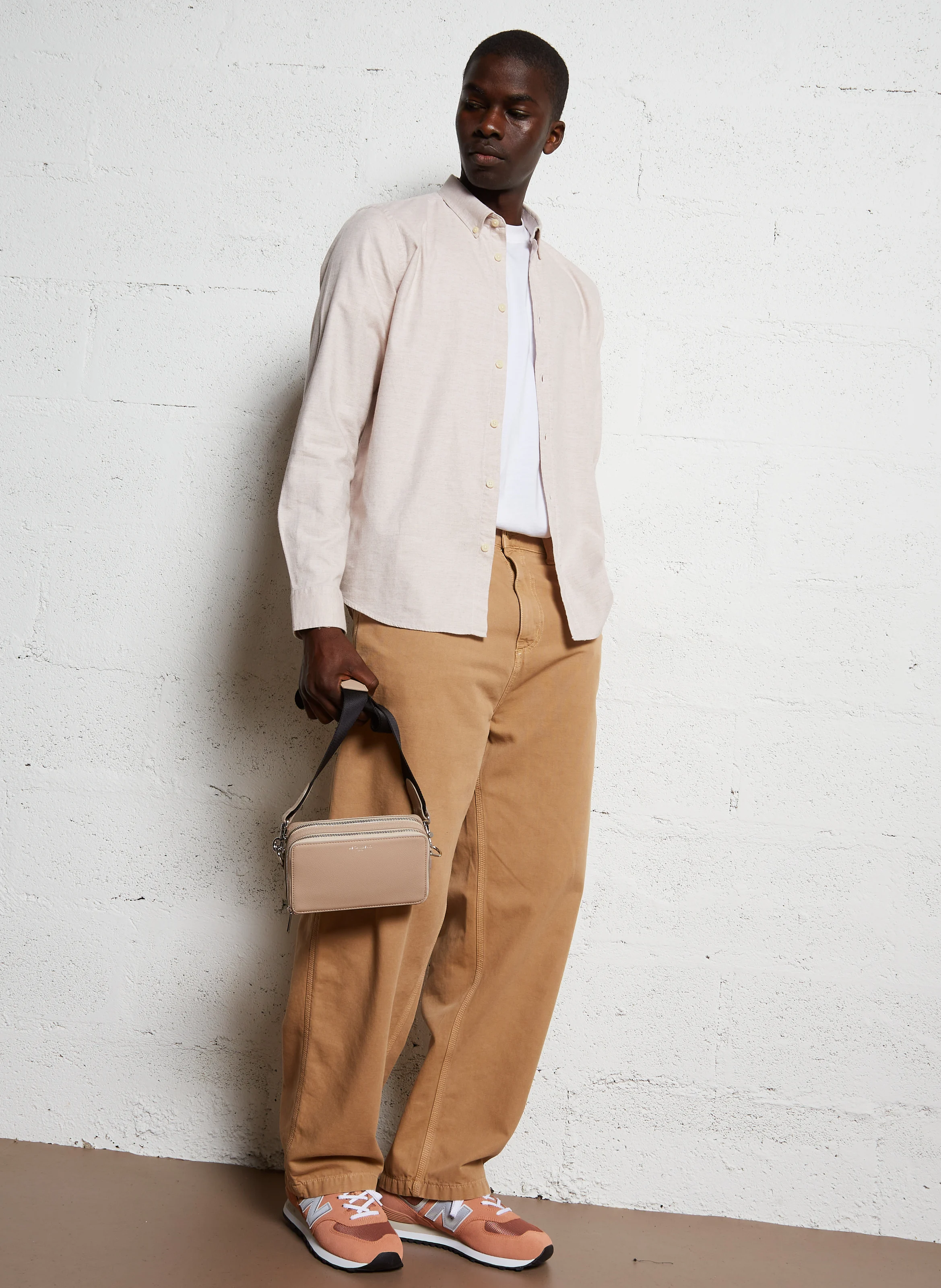 EMILE - Sac bandoulière en cuir | Beige