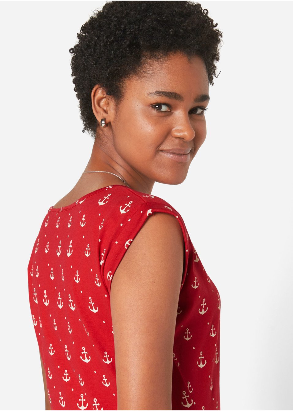 Robe T-shirt à manches papillon et imprimé
