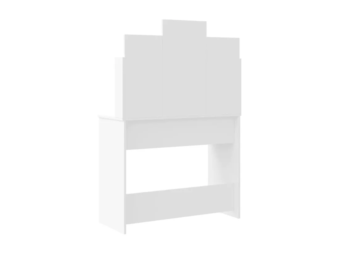 Coiffeuse avec lumières LED blanc 96x40x142 cm