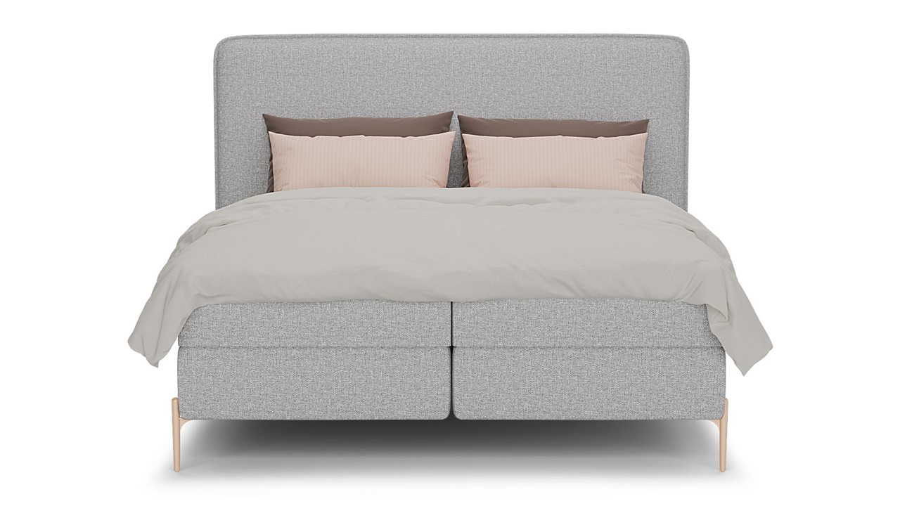 Boxspring Quartz - Linen touch light grey