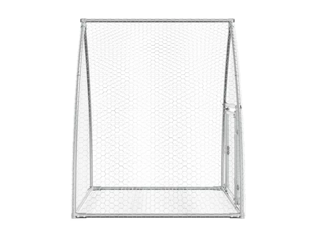 Clapier argenté 100x105x120 cm acier galvanisé
