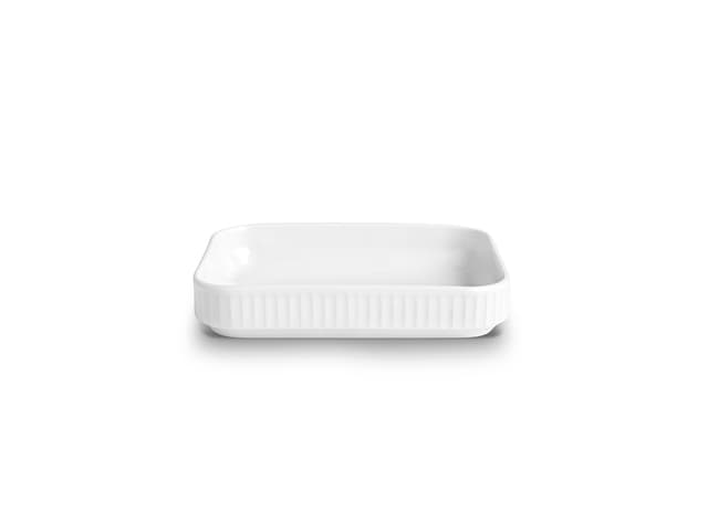 Pillivuyt Plissé Fad rektangulært 18 x 12 cm Hvid