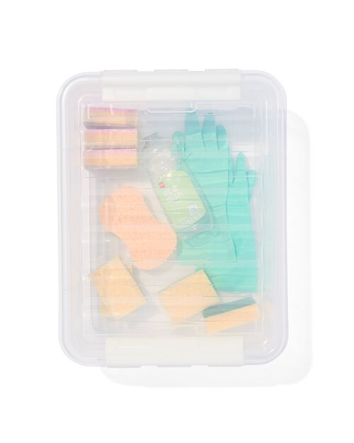 boîte de rangement 14L Madrid transparent 40x30x19