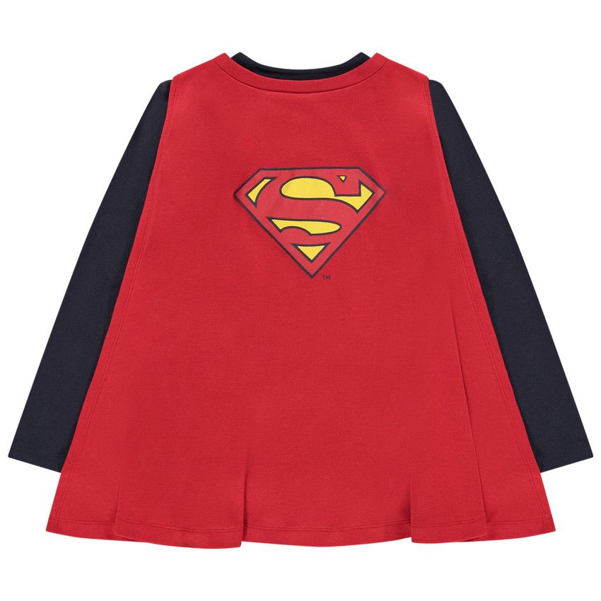Pyjama 2 pièces en jersey print Superman Warner avec cape pour garçon - Rouge