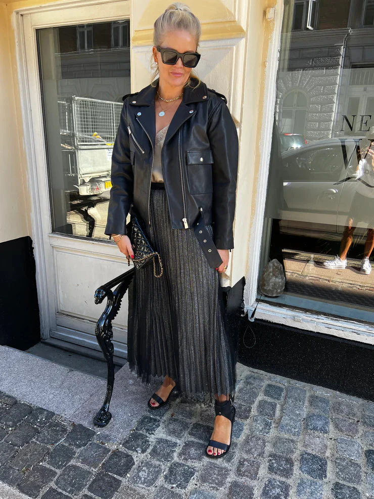 EMM Copenhagen Celine Plisse Skirt silver