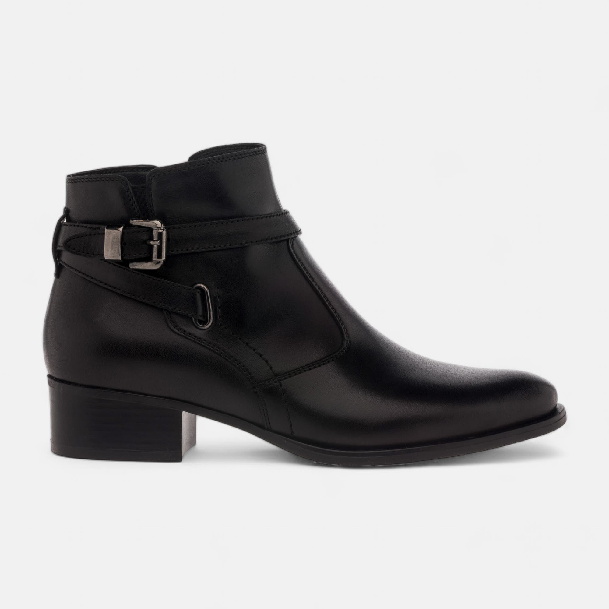Bottines Femme en cuir noir
