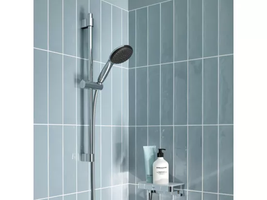 Pommeau de douche GROHE Quickfix Vitalio Start 110 2 jets avec barre + nettoyant GrohClean