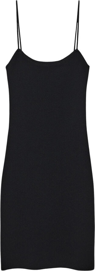 MANGO Short knitted dress Black
