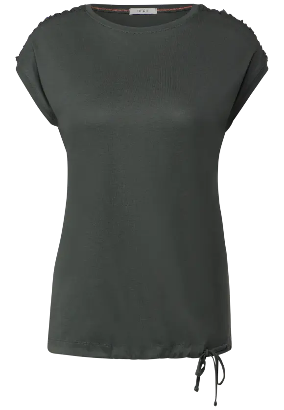 T-Shirt mit Knotendetail - strong khaki