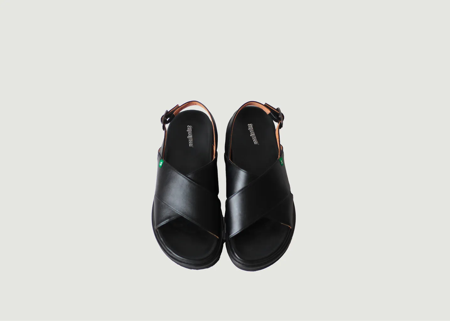 La sandale Charlie en cuir vegan Supergreen