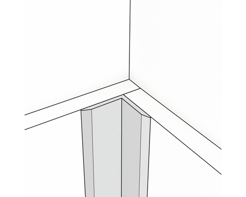 Aluminium L-profiel, mat zilver, 12x12x2600 mm