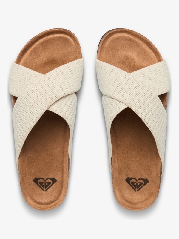 Mannae Crossed Sandales Beige Femme