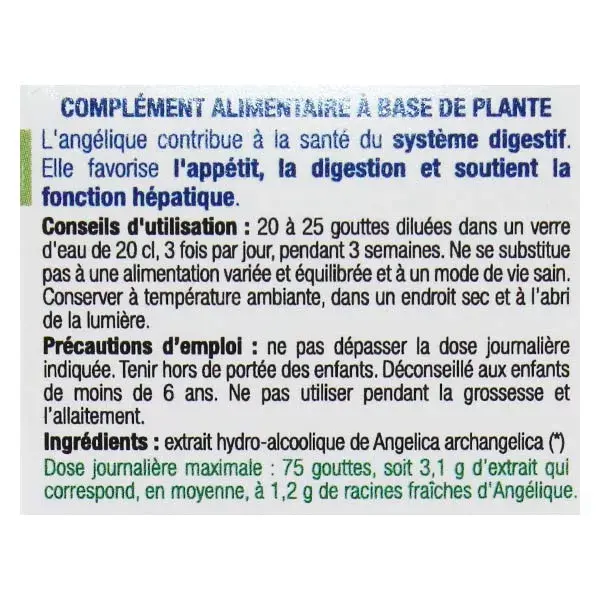 Extrato de Angélica Orgânica Fresca Ladrome 50ml