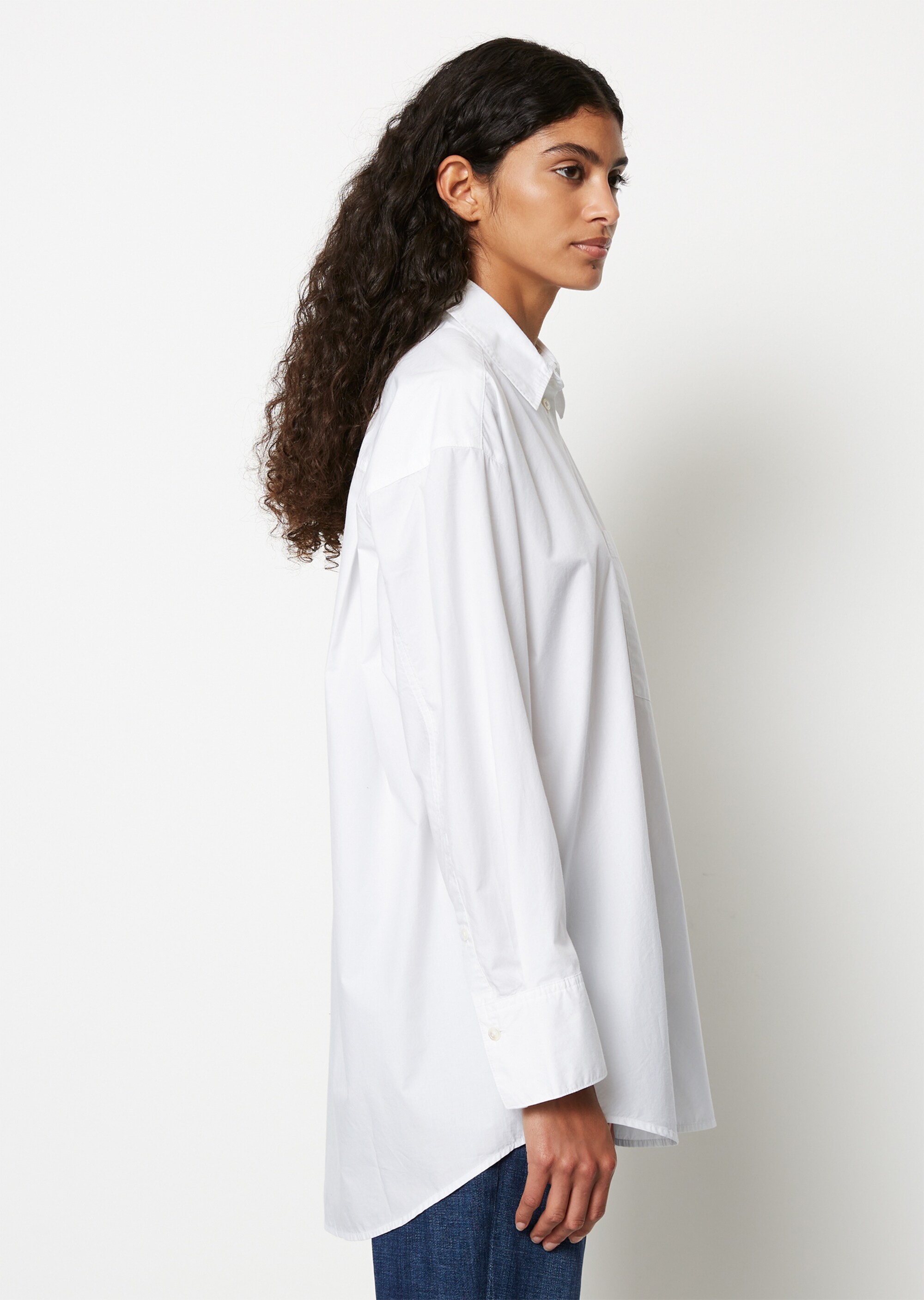 Boyfriend-Bluse relaxedaus Organic Cotton-Popeline