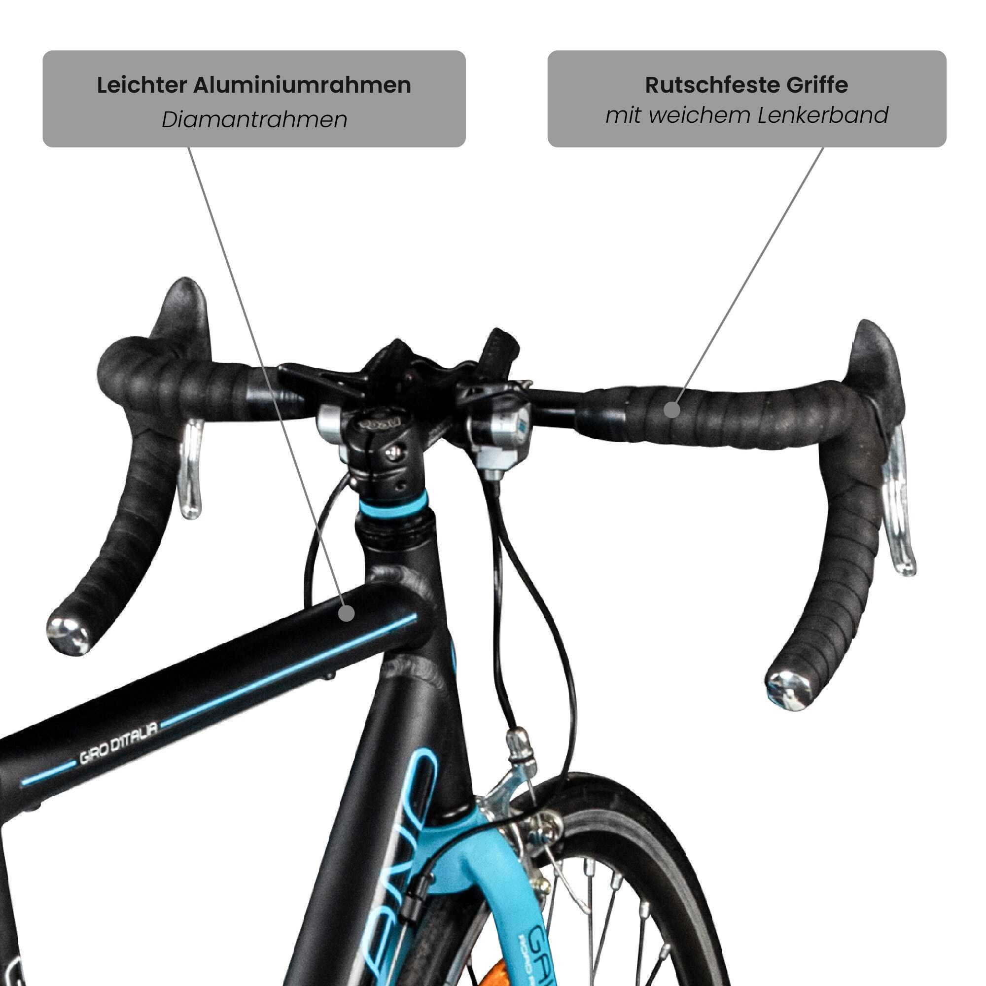 Galano Giro D'Italia Rennrad 28 Zoll Damen Herren 155 - 195 cm Fahrrad 14 Gänge Fitnessrad