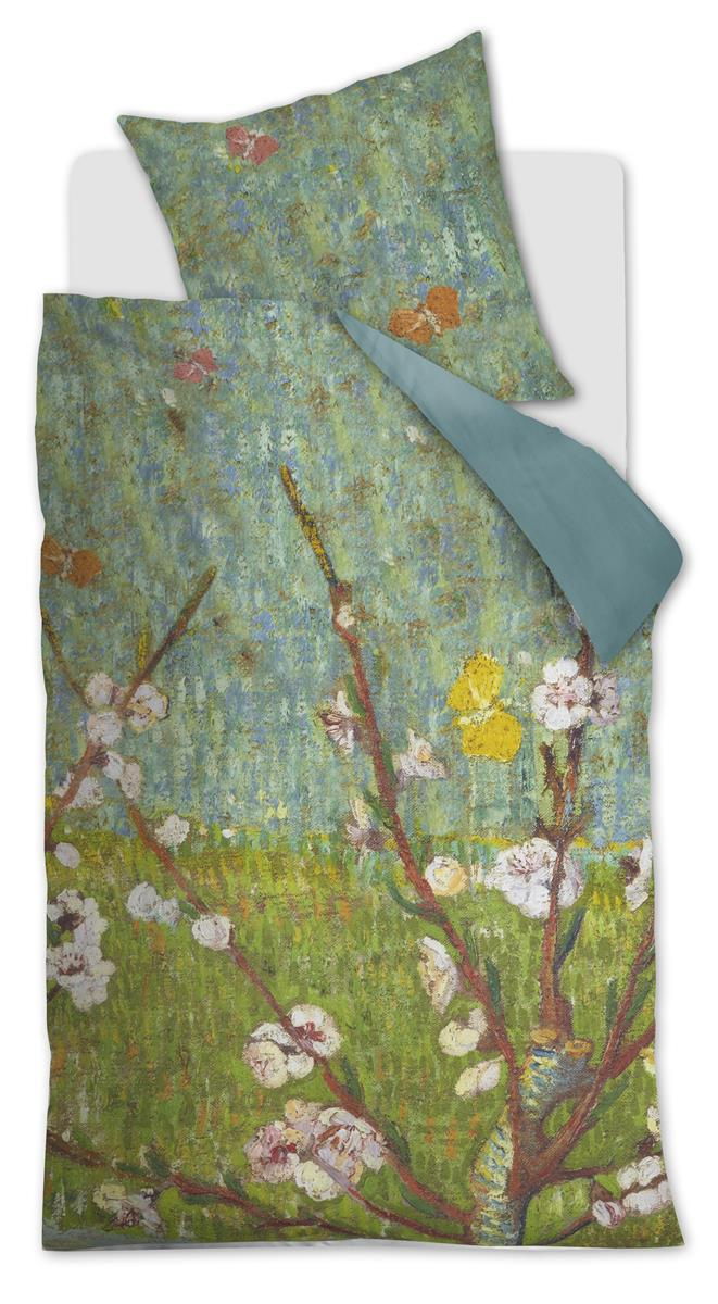 Bettwäsche PEACH TREES Satin 135x200 cm, mit 1 Kissen