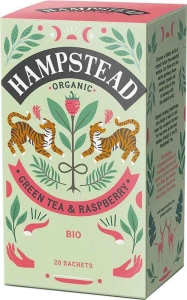 Hampstead Tea Bio Grüntee & Himbeer Beutel, 20 Stück