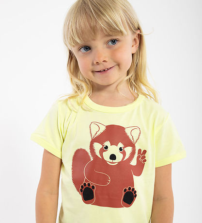 ANIMAL T-Shirt - AnimalHide - Pastel Yellow Peace Roter Panda