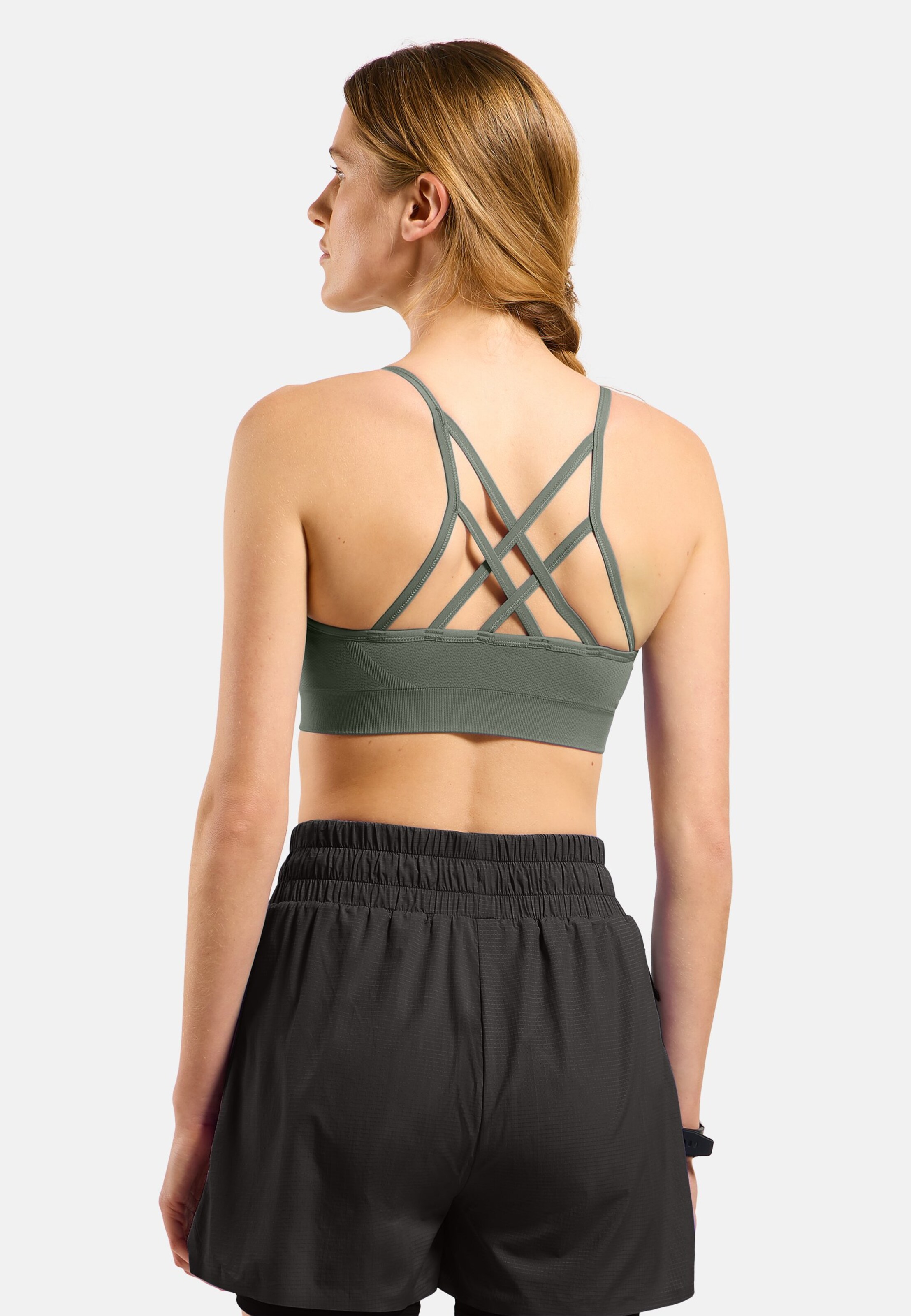 Seamless Wende-Sport-BH mit sanftem Halt in shadow - grey melange