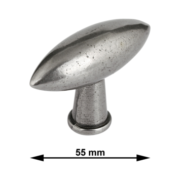 Knop Senna ijzer 55mm