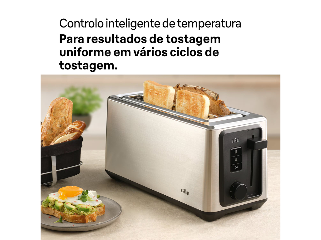 TORRADEIRA 2 FENDAS BRAUN HT5220 INOX