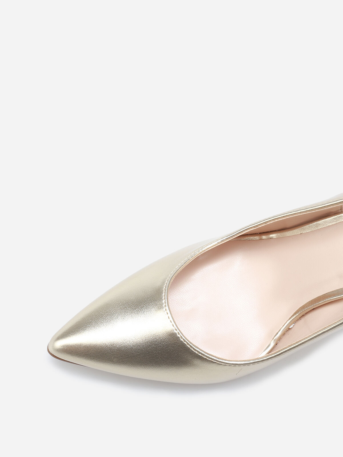 Escarpins pointus à bride arrière- Doré