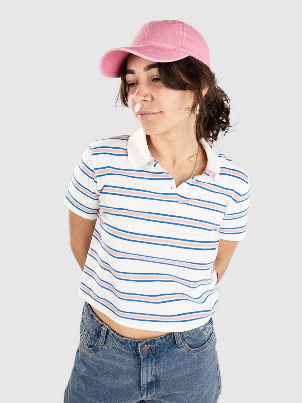 Blue Tomato Striped Polo off white striped
