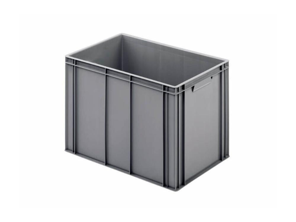 PROREGAL Eurobox met gesloten handgreep HxBxD 42 x 40 x 60 cm 70 liter Grijze Eurobox transportbox