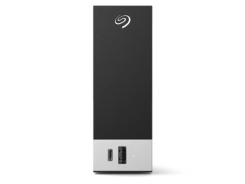 Seagate One Touch with hub STLC10000400 - Harddisk - 10 TB - ekstern (stationær) - USB 3.0 - sort - med Seagate Rescue Data Recovery