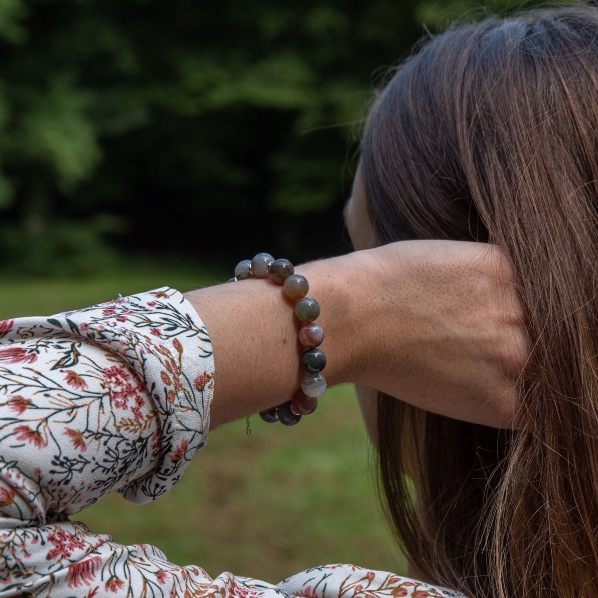 Bracelet Kamelia en pierres naturelles Agate Indienne
