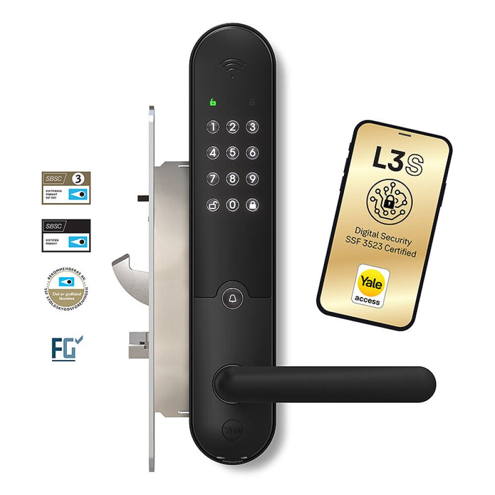 YALE DOORMAN L3S KEYTAG SVART