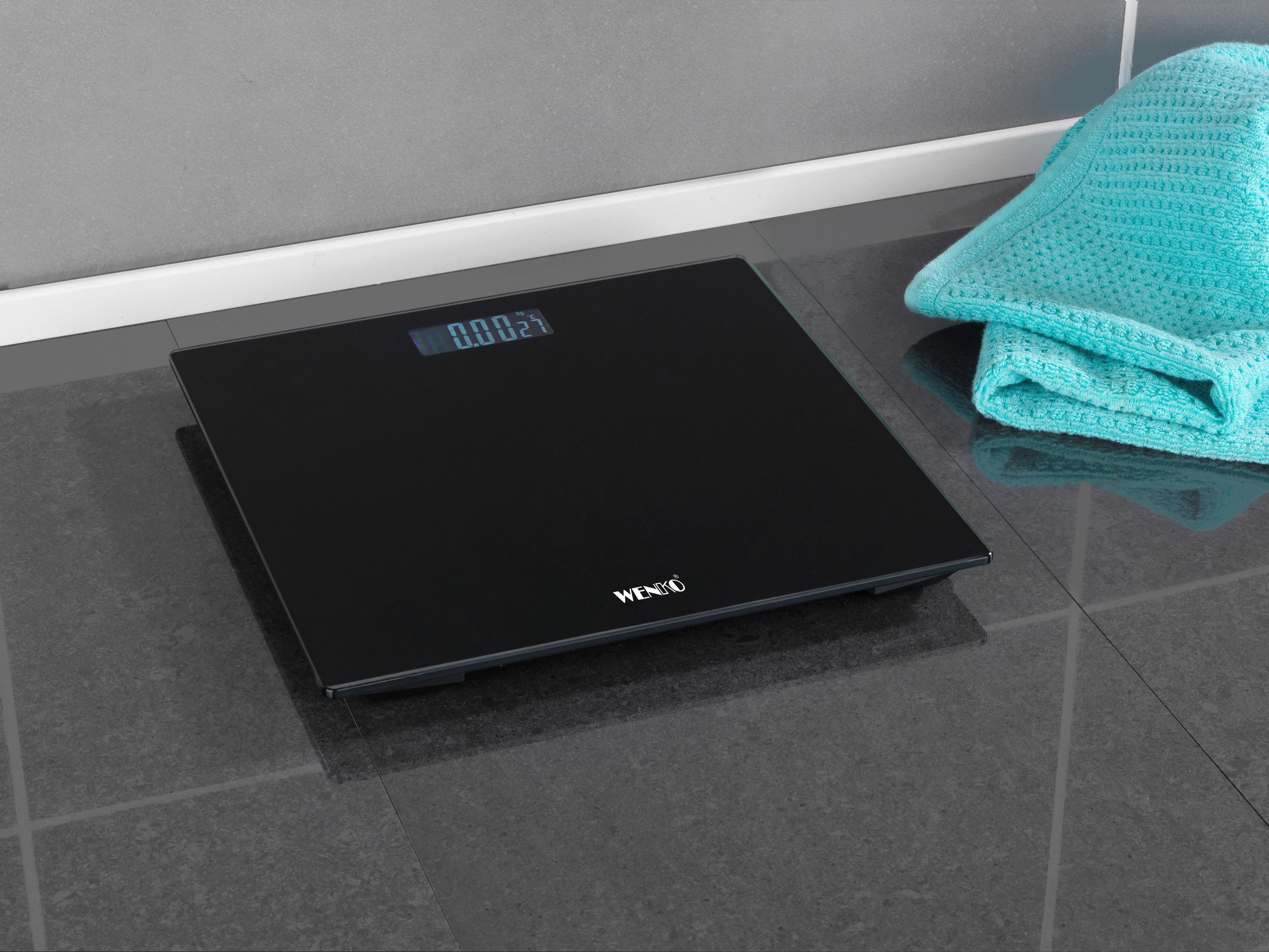 WENKO Personenwaage digitale Körperwaage mit LCD-Display