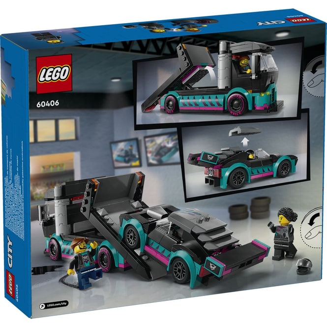LEGO® City Great Vehicles 60406 - Autotransporter mit Rennwagen