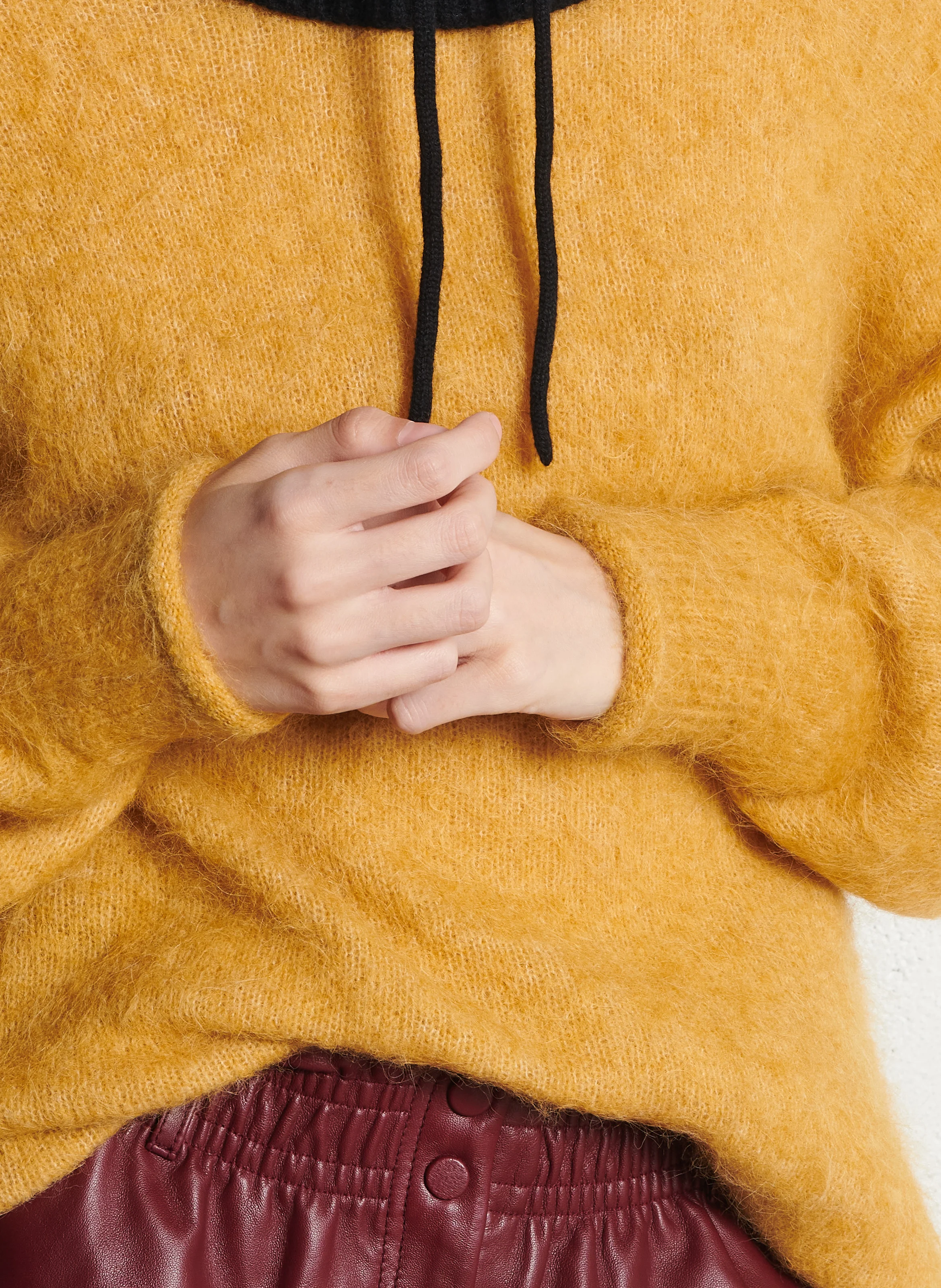 NUNY - Pull ample en alpaga mélangé | Marron