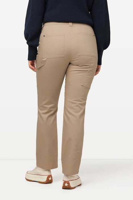 Utility-Jeans Mandy, weites, gerades Bein, Cargotasche