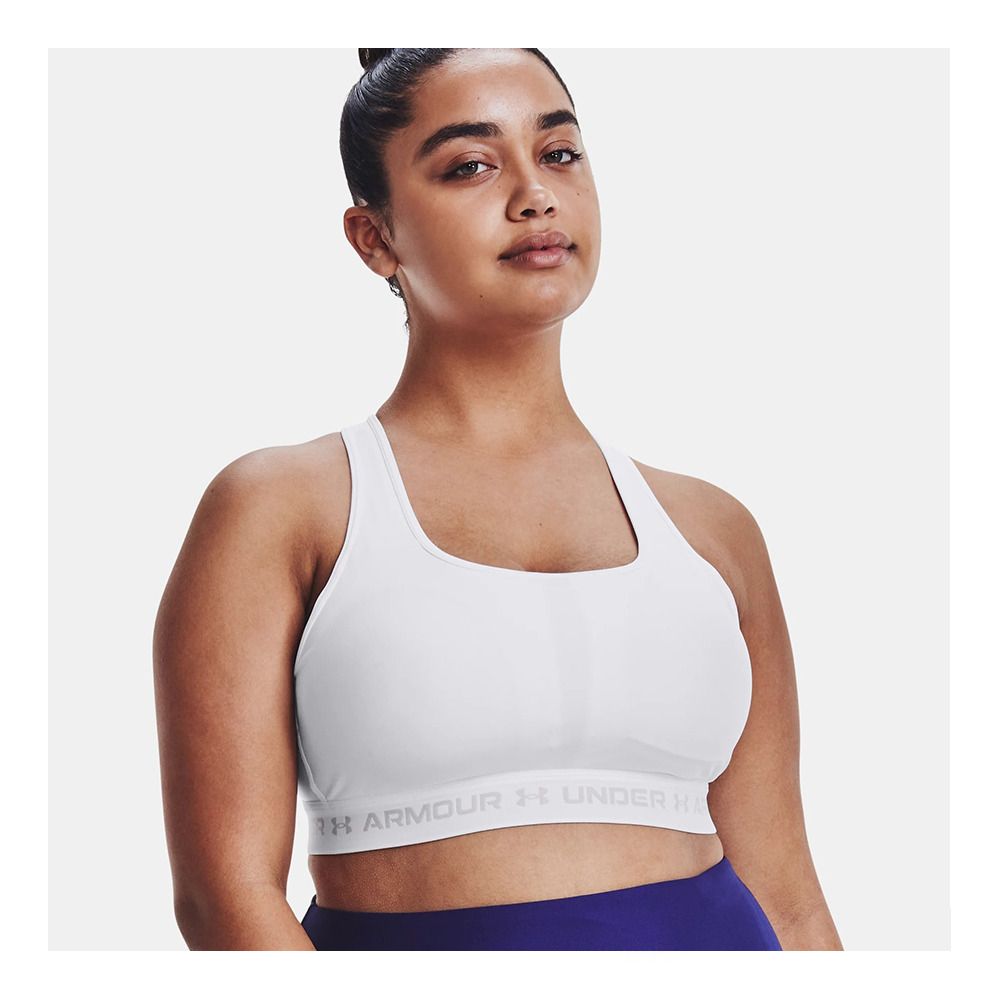 Under Armour CROSSBACK MID - Brassière Femme white