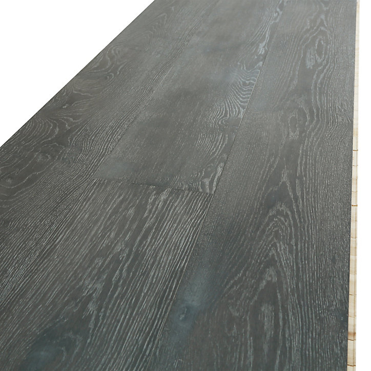 Parquet contrecollé clipsable Onshade XL en chêne huilé gris