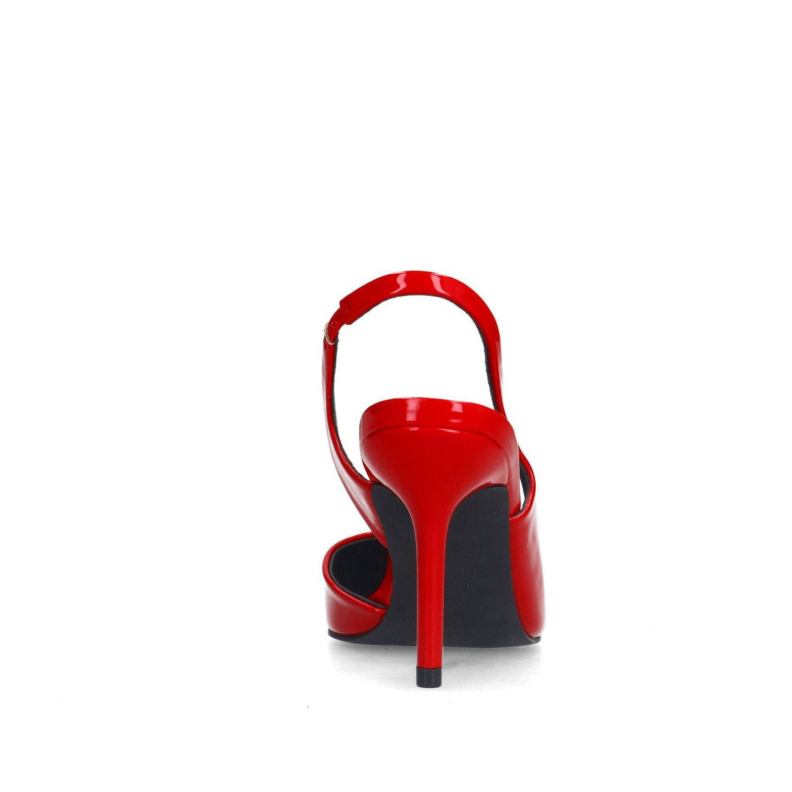 Sacha lak slingback pumps rood