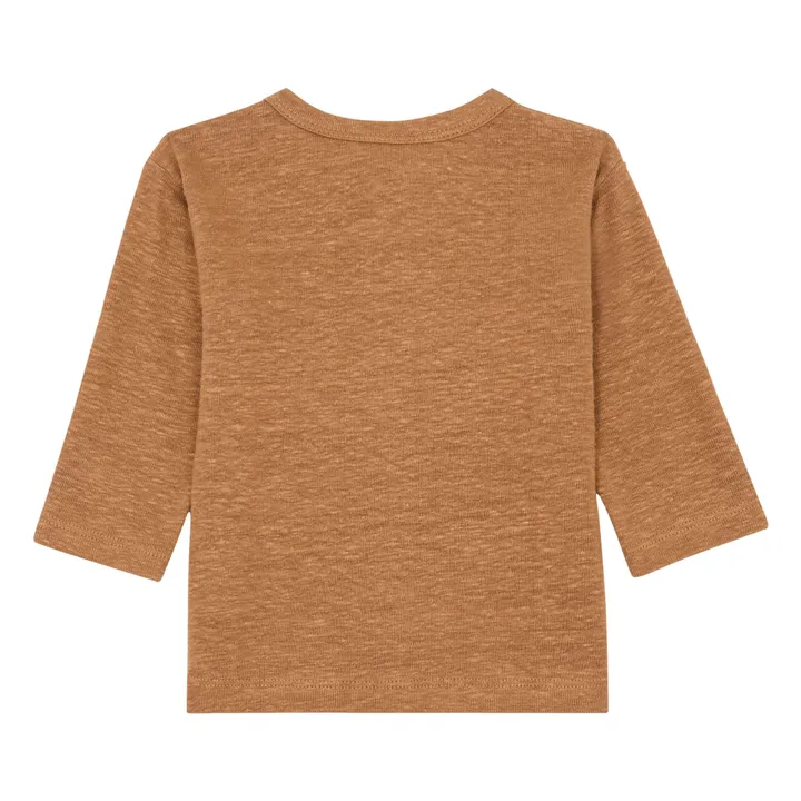 1+ in the family T-Shirt Manches Longues en Lin Beto | Camel