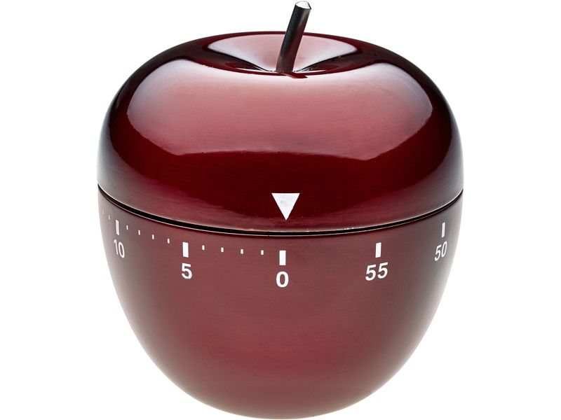TFA Dostmann Küchentimer Apfel Rot Timer für die Küche in Apfel Design